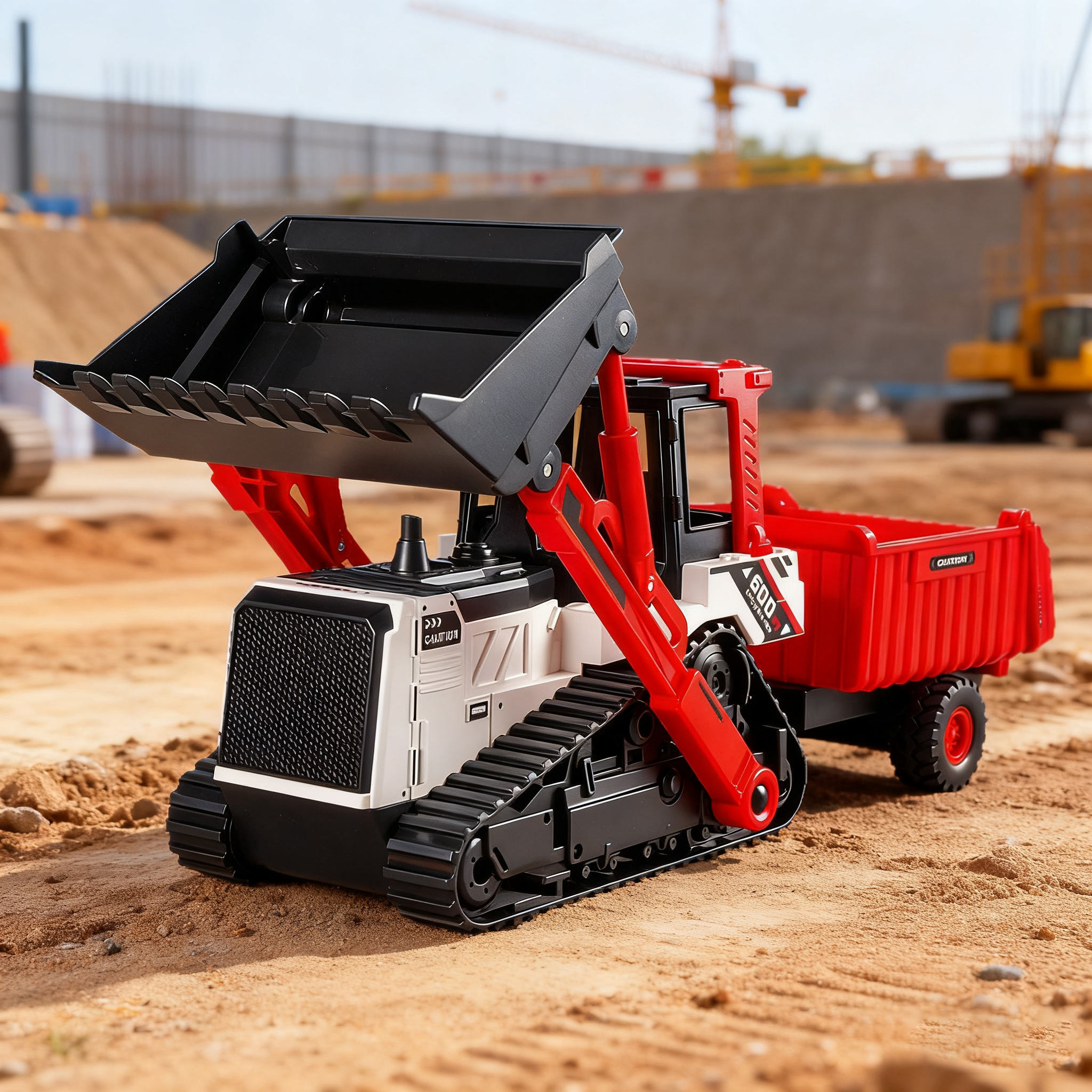 Kids Toys Young - Engineering Vehicle Model Double Head Excavator