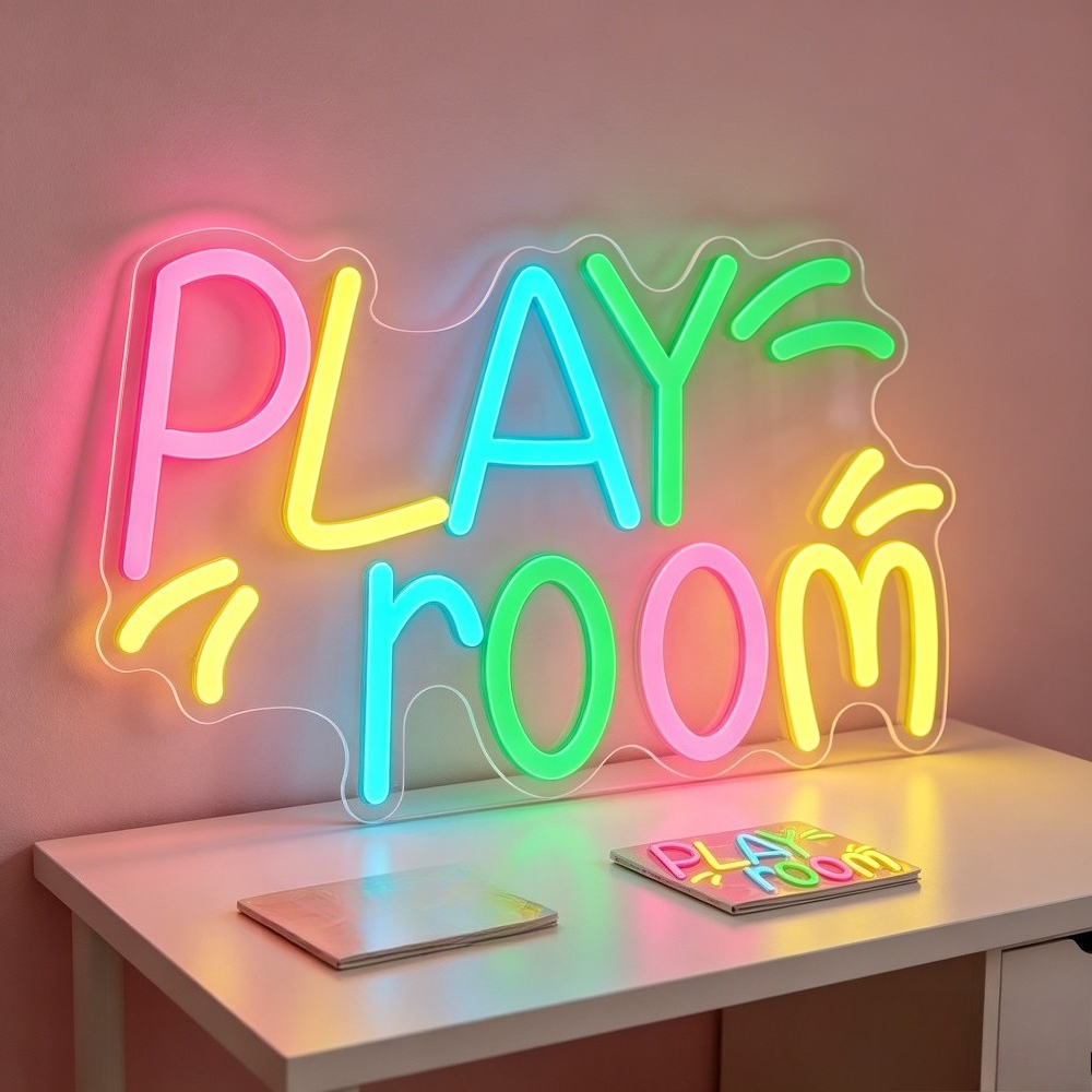 Kids Play Zone Toys - Play Room Neon Sign for Wall
