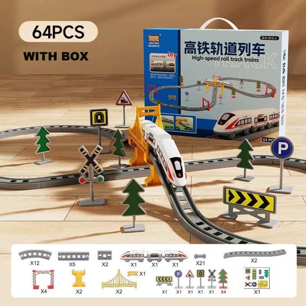 Toy Train Track Set - 7Styles Children's Electric Train with Track