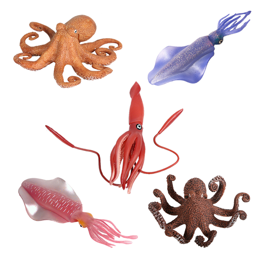 Kids Toys Review - Marine Animals Plastic Octopus Inkfish Figures