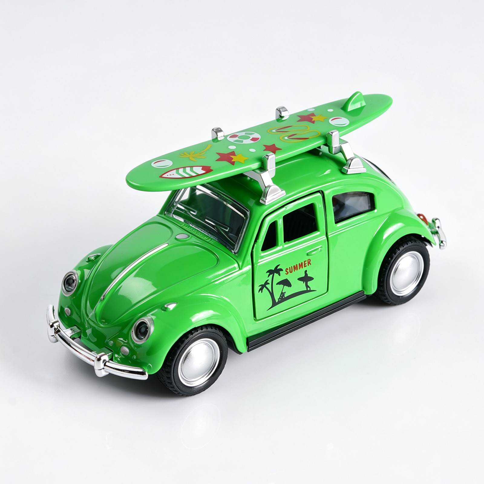 Kids Toys Young - Retro Green Beetle Diecast Car, 1:36