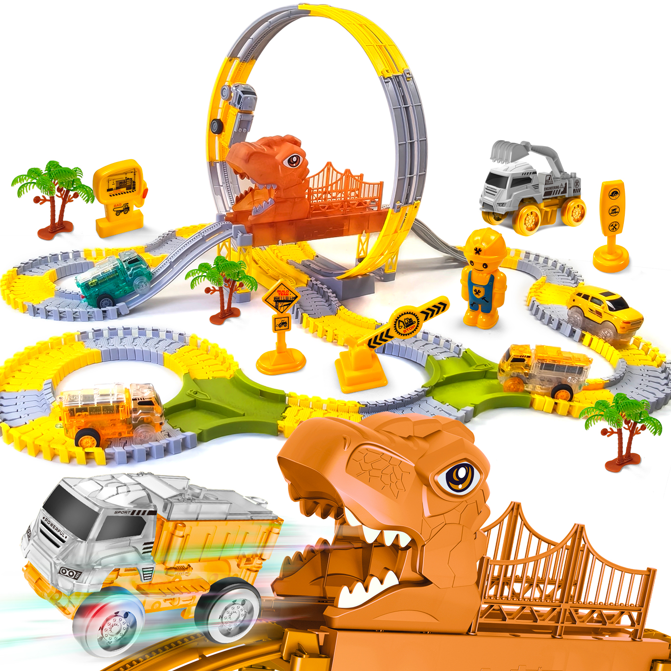 Dinosaur Themed Engineering To - Toy Train Track Set reseña y precio