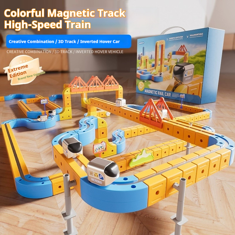Diy Assembly Magnetic Track Tr - Toy Train Track Set reseña y precio