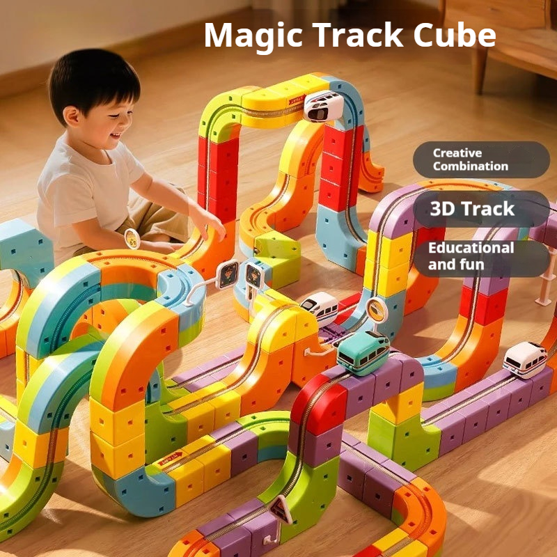 Diy Assembly Magnetic Track Tr - Toy Train Track Set reseña y precio