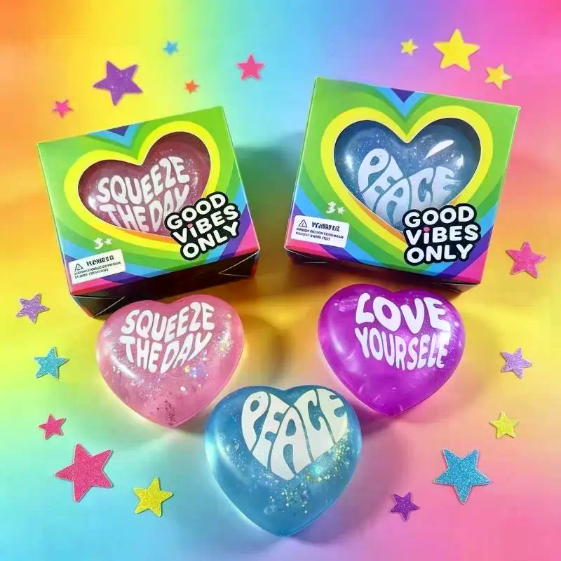 Glitter Heart Shaped Squeeze T - Kids Toys Quotes reseña y precio