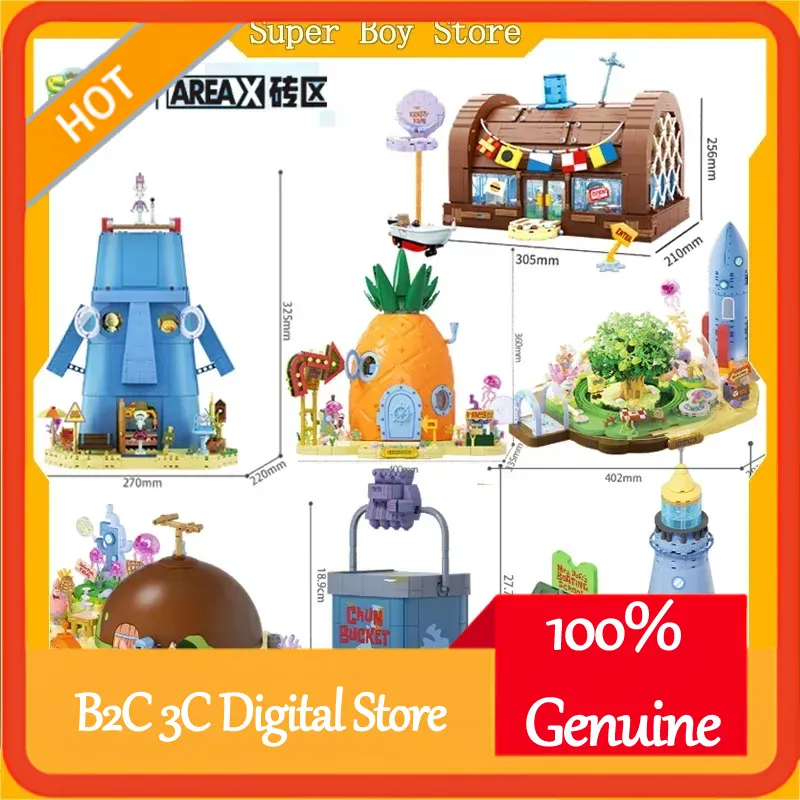 Areax Spongebob Bikini Bottom  - Kids Toys Blocks reseña y precio