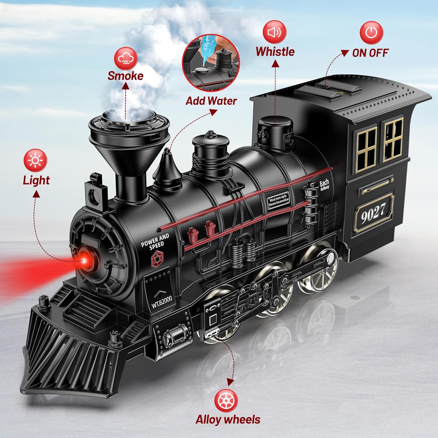 Train Set - Metal Train Toys w - Toy Train Track Set reseña y precio