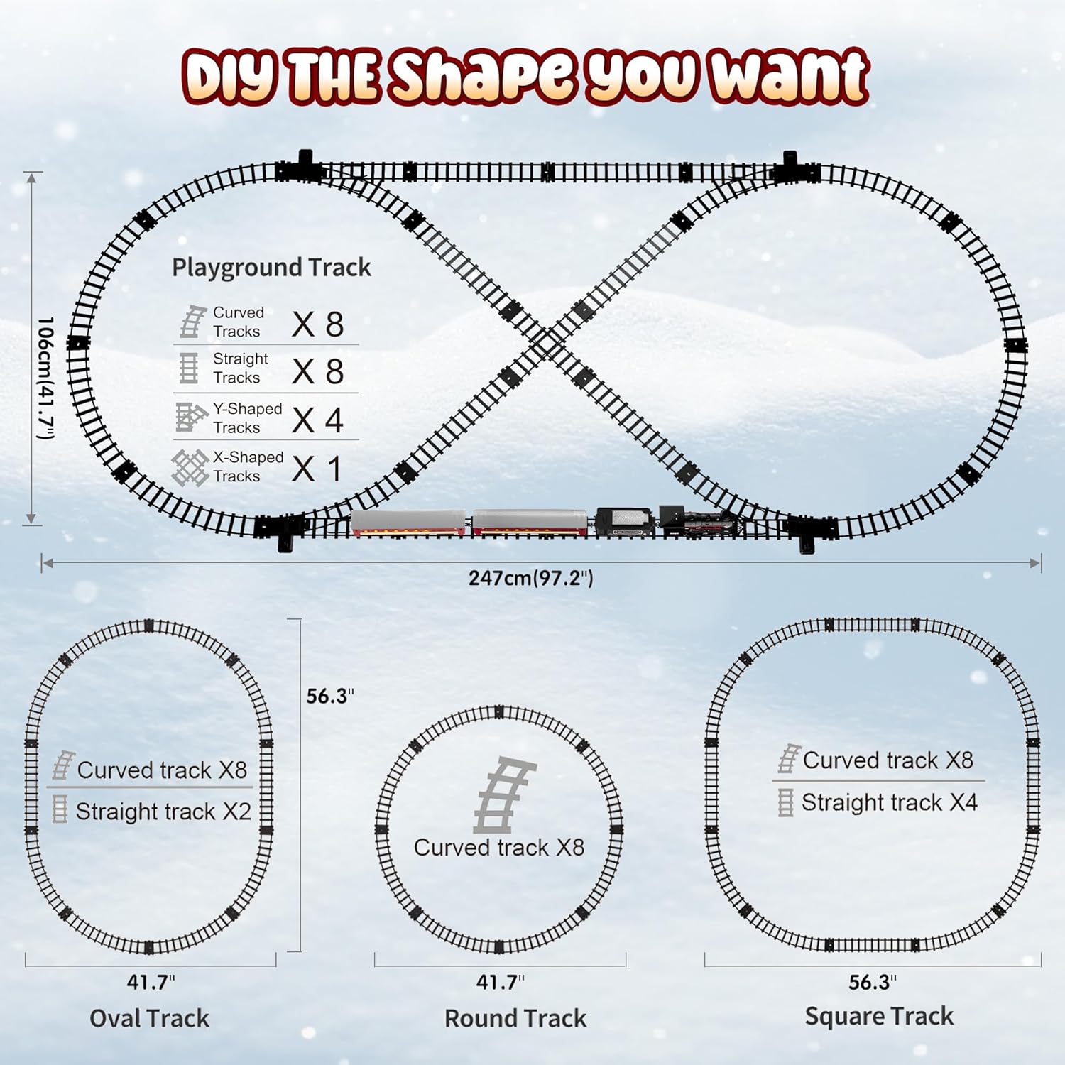 Train Set - Metal Train Toys w - Toy Train Track Set reseña y precio