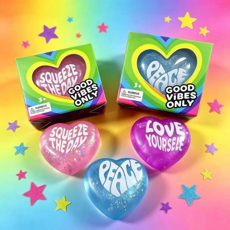 1pcs Glitter Heart Shaped Sque - Kids Toys Quotes reseña y precio