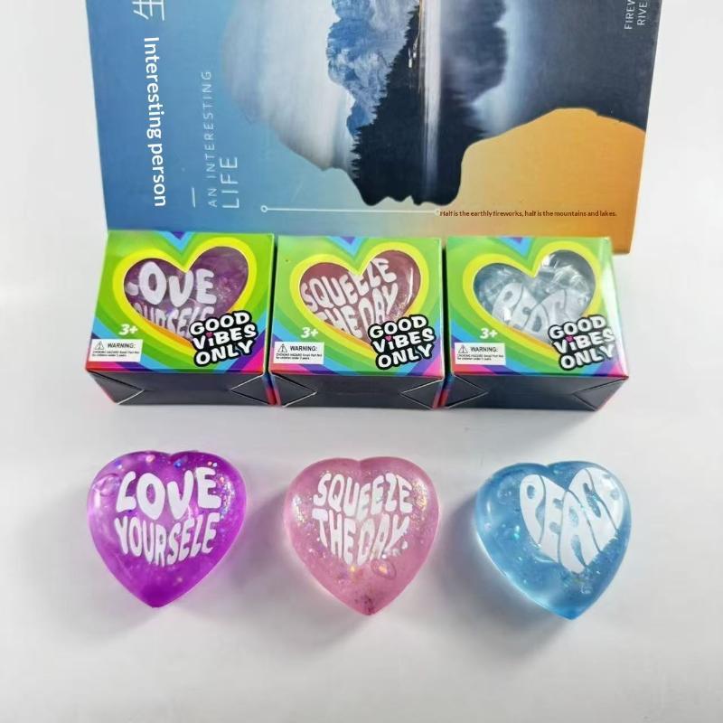 1pcs Glitter Heart Shaped Sque - Kids Toys Quotes reseña y precio