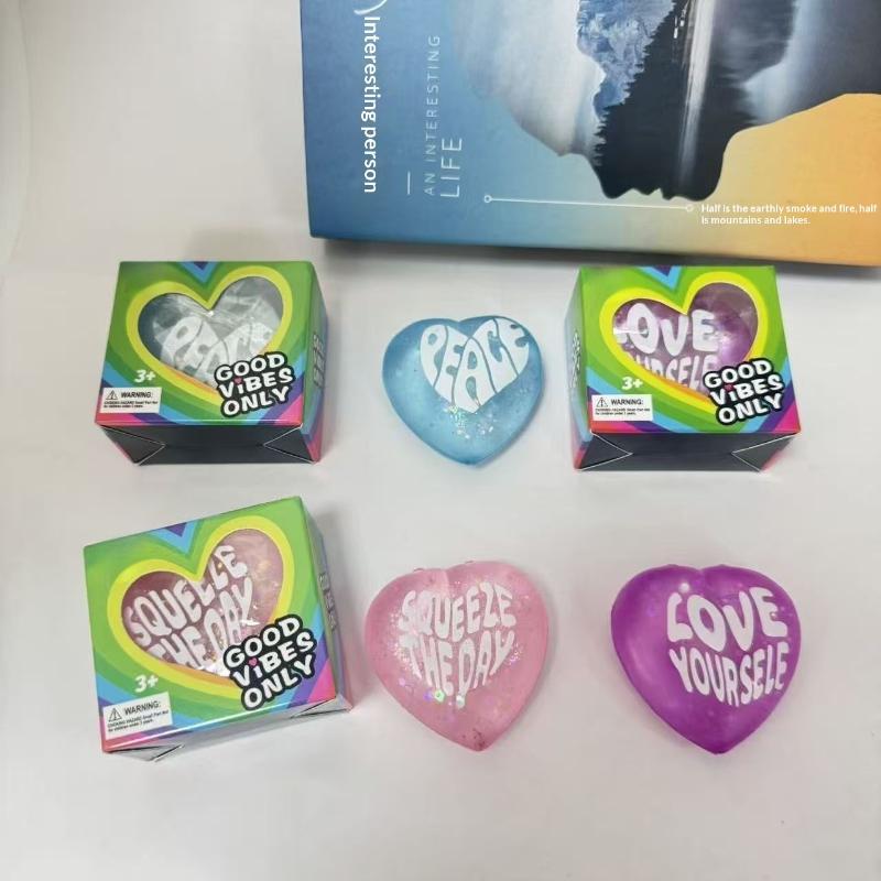 1pcs Glitter Heart Shaped Sque - Kids Toys Quotes reseña y precio