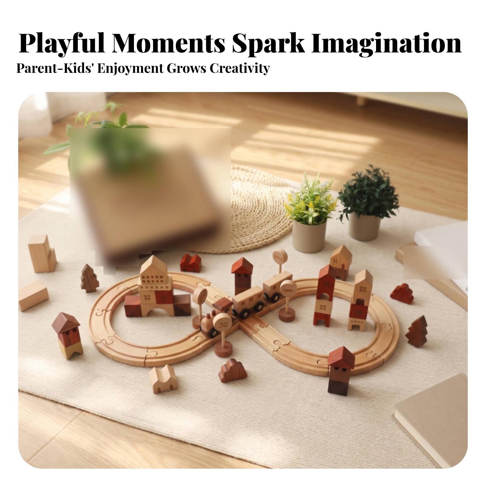 Wooden Railway Station Creativ - Toy Train Track Set reseña y precio
