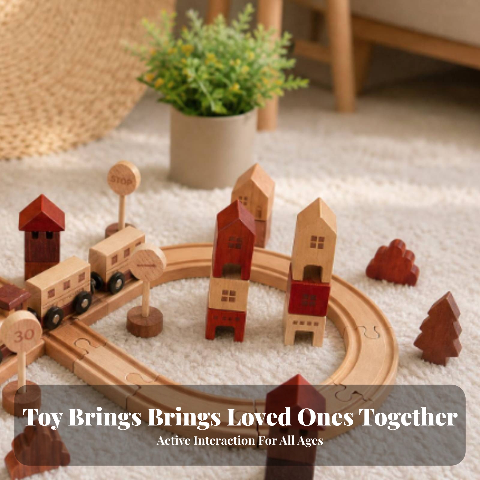 Wooden Railway Station Creativ - Toy Train Track Set reseña y precio