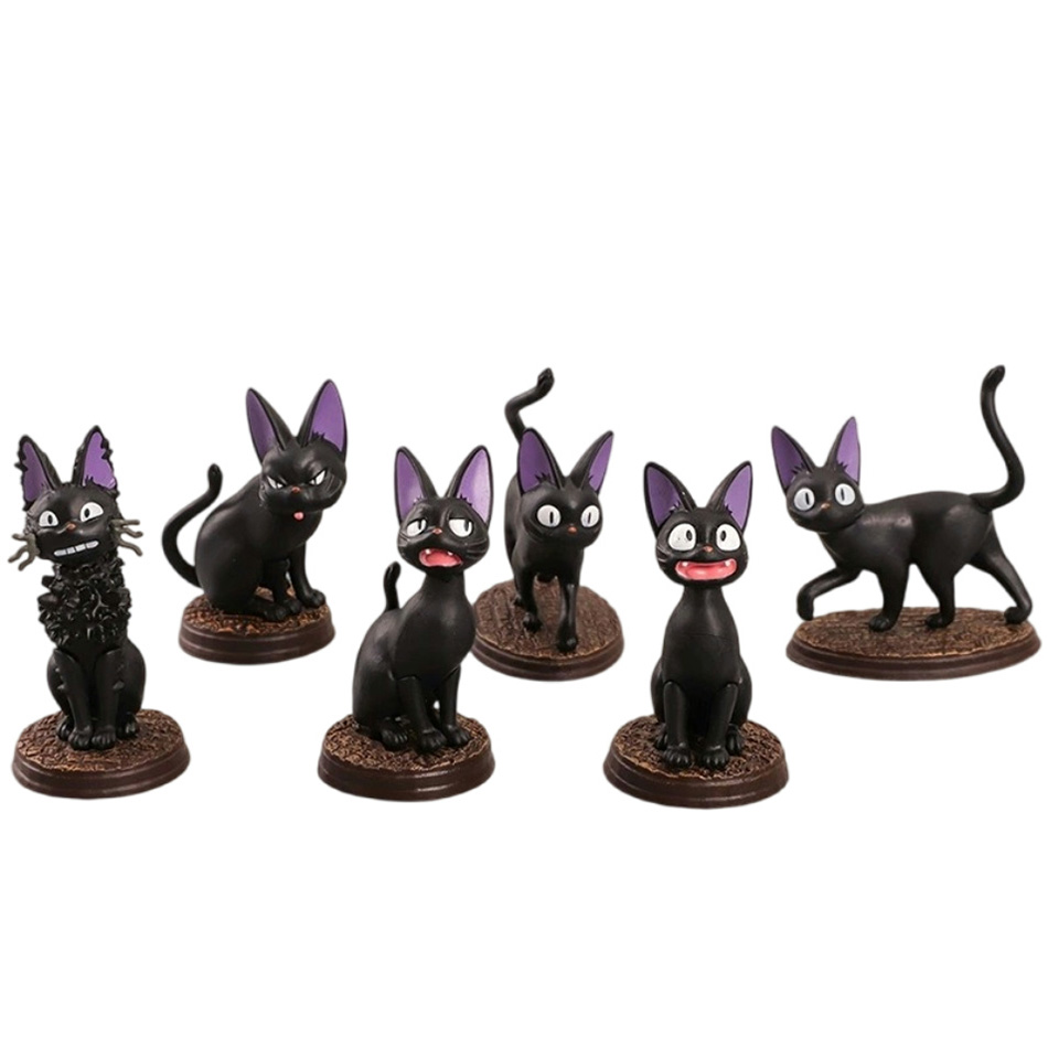 6pcs/set Cartoon Black Cat Jij - Kids Toys Jiji reseña y precio