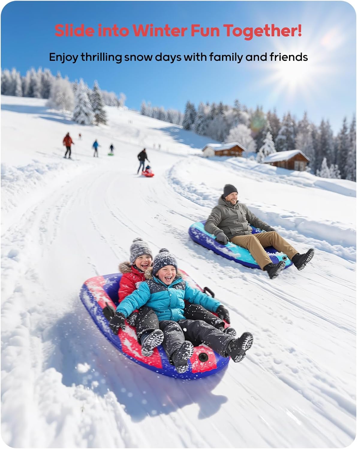 QPAU Inflatable PVC Snow Sled  - Kids Toys Kids Toys reseña y precio