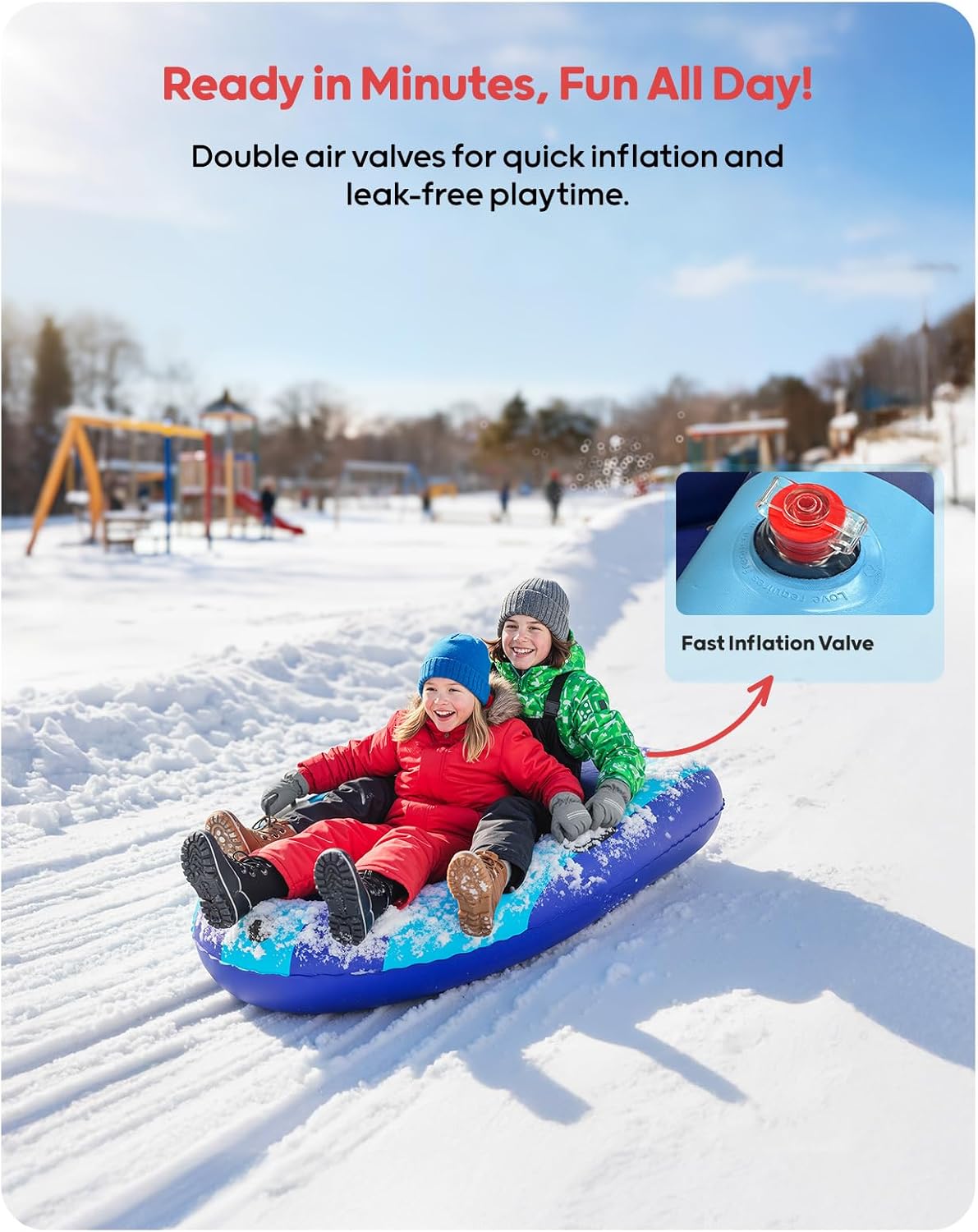 QPAU Inflatable PVC Snow Sled  - Kids Toys Kids Toys reseña y precio
