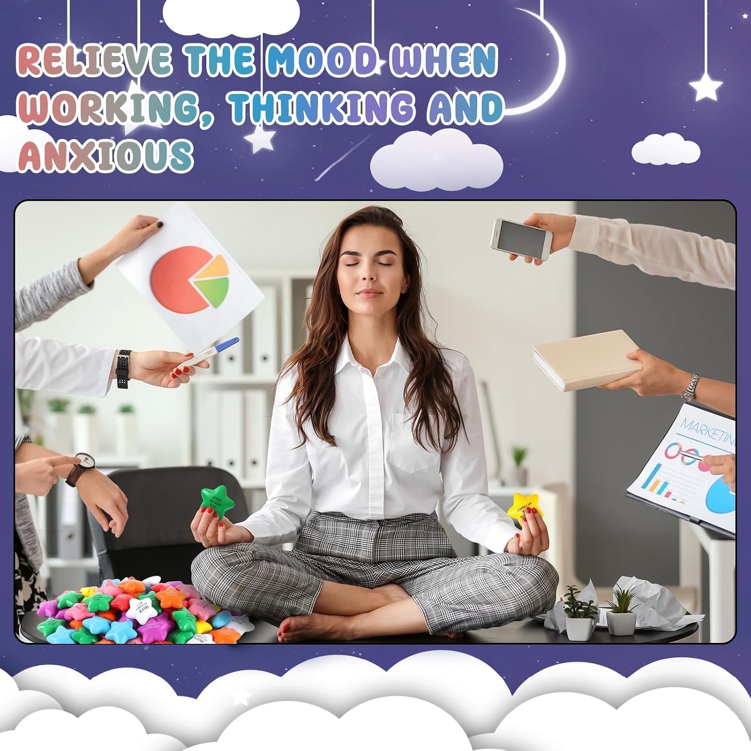 64 Pcs Christian Star Stress B - Kids Toys Quotes reseña y precio