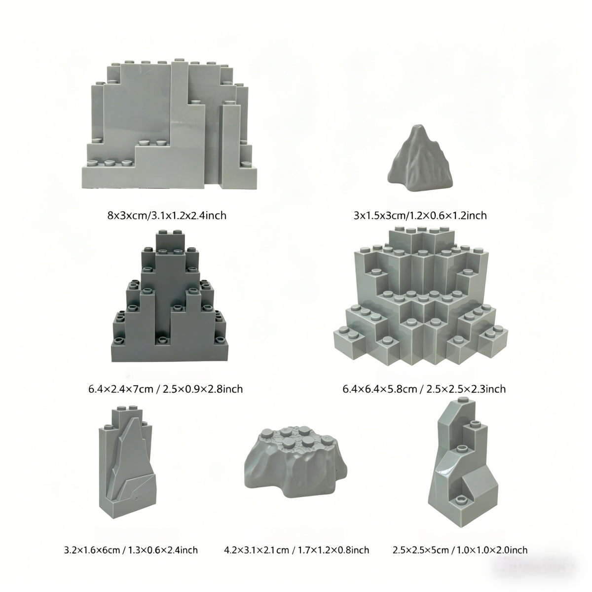 20Pcs Grey Rock Mountain Build - Kids Toys Brands reseña y precio