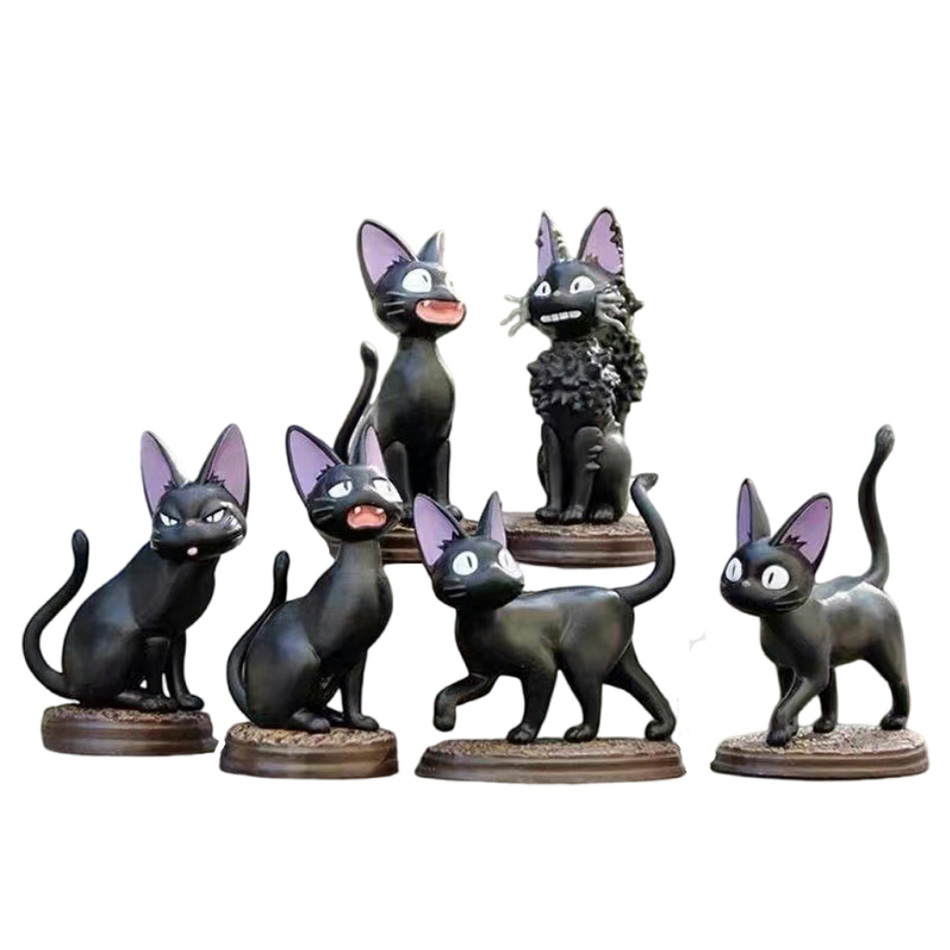 6pcs/set Cartoon Black Cat Jij - Kids Toys Jiji reseña y precio