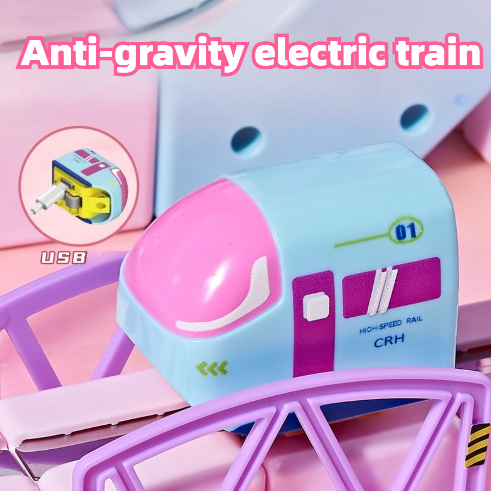 Pink Magnetic Building Block T - Toy Train Track Set reseña y precio