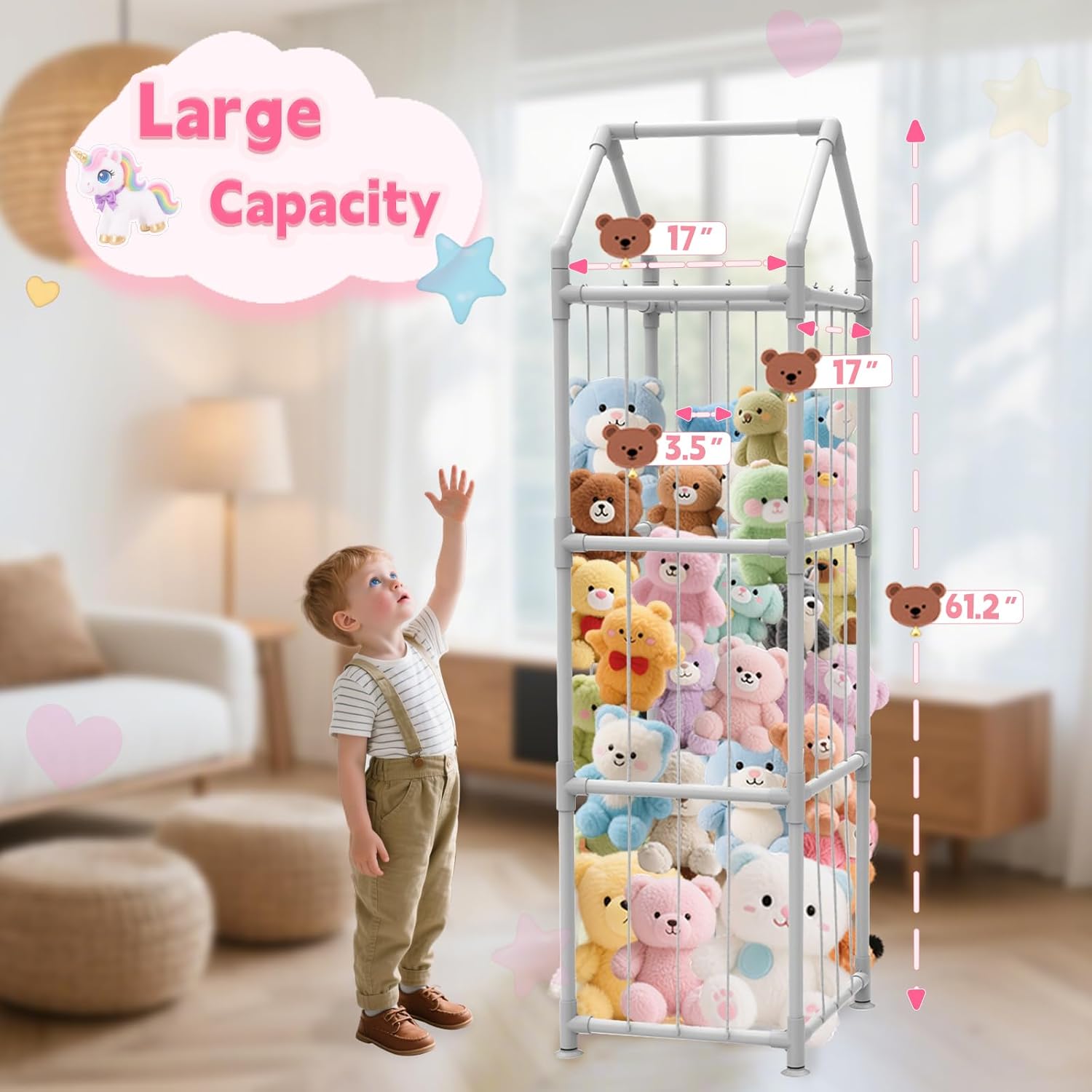Stuffed Animal Storage with Su - Kids Toys Kids Toys reseña y precio
