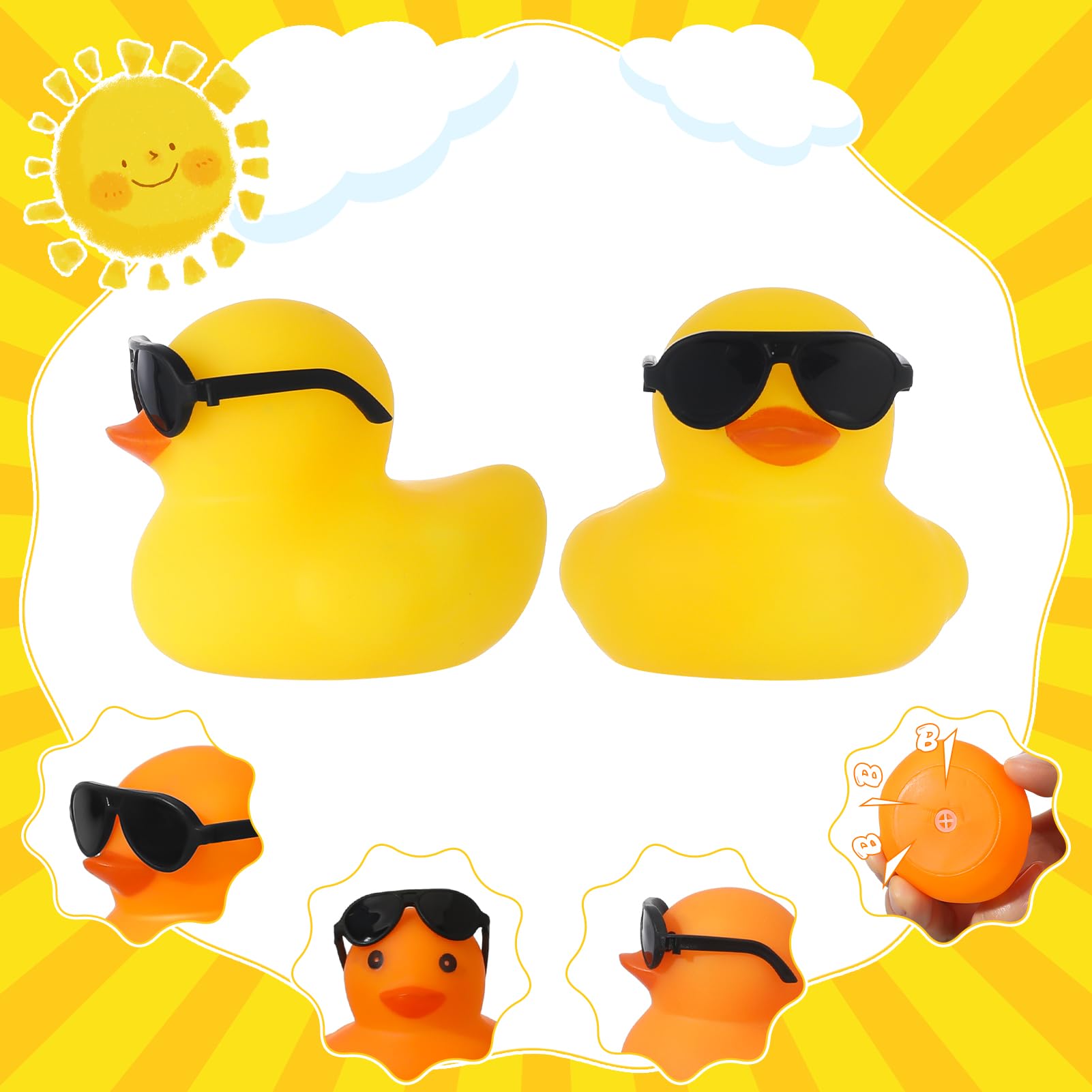 6/12/24/48PC Black  Rubber Duc - Rubber Duck Bath reseña y precio