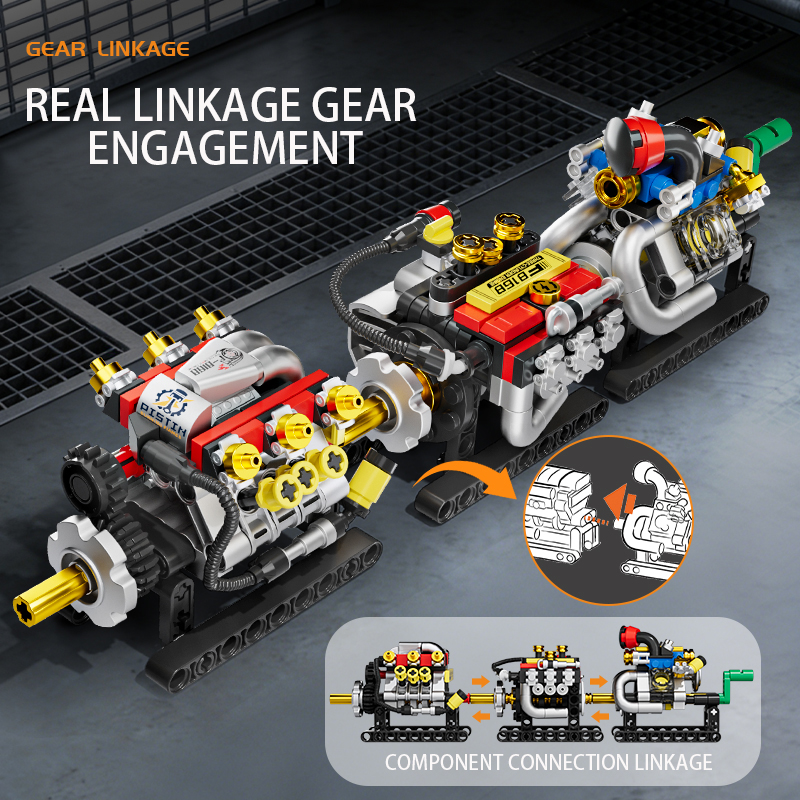 Mini Engine 2/3/4/6/8 Cylinder - Kids Toys Blocks reseña y precio