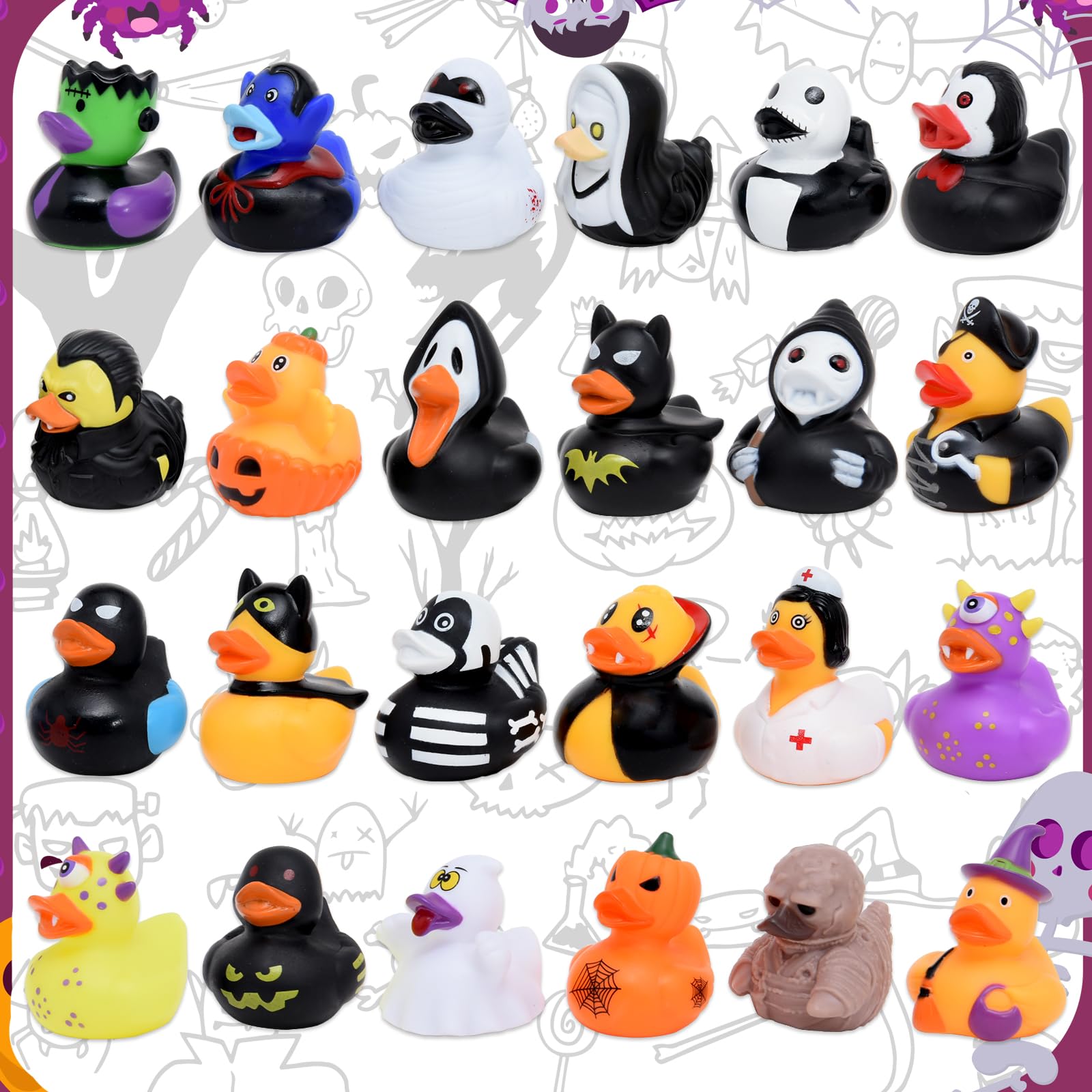 24/48PCS Rubber Ducks Assorted - Rubber Duck Bath reseña y precio