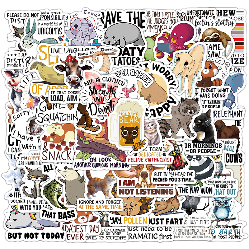 50PCS Funny Cartoon Graffiti S - Kids Toys Quotes reseña y precio