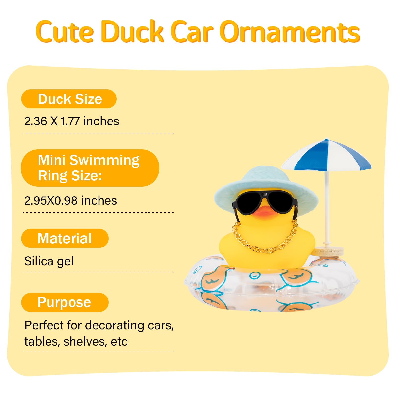 Car Rubber Ducks, Dashboard De - Rubber Duck Bath reseña y precio