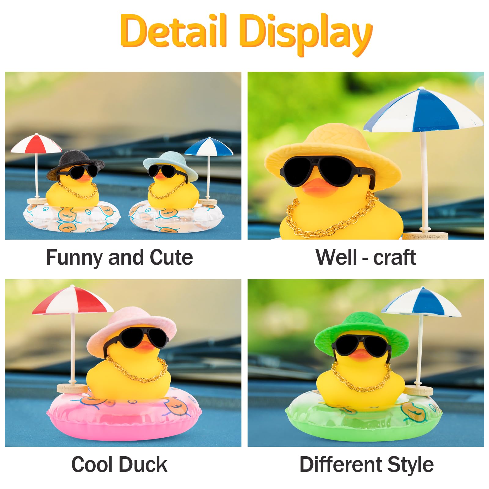Car Rubber Ducks, Dashboard De - Rubber Duck Bath reseña y precio