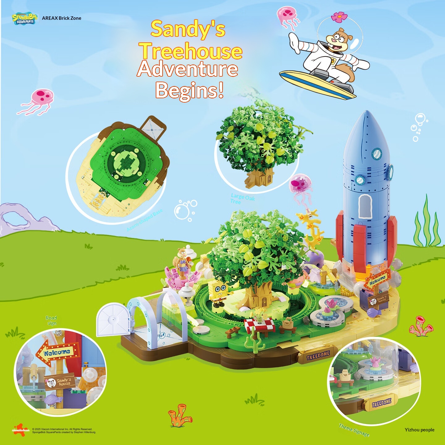 Areax Spongebob Sandy Cheeks D - Kids Toys Blocks reseña y precio