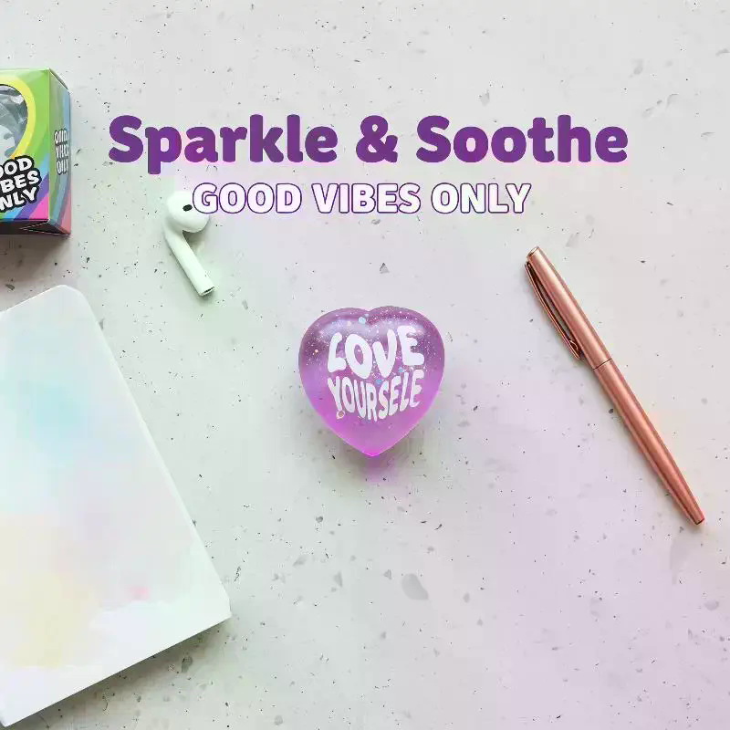 Soft Glitter Heart Squeeze Toy - Kids Toys Quotes reseña y precio