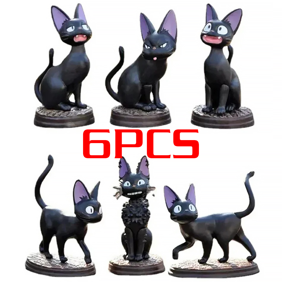 6pcs/set Cartoon Black Cat Jij - Kids Toys Jiji reseña y precio