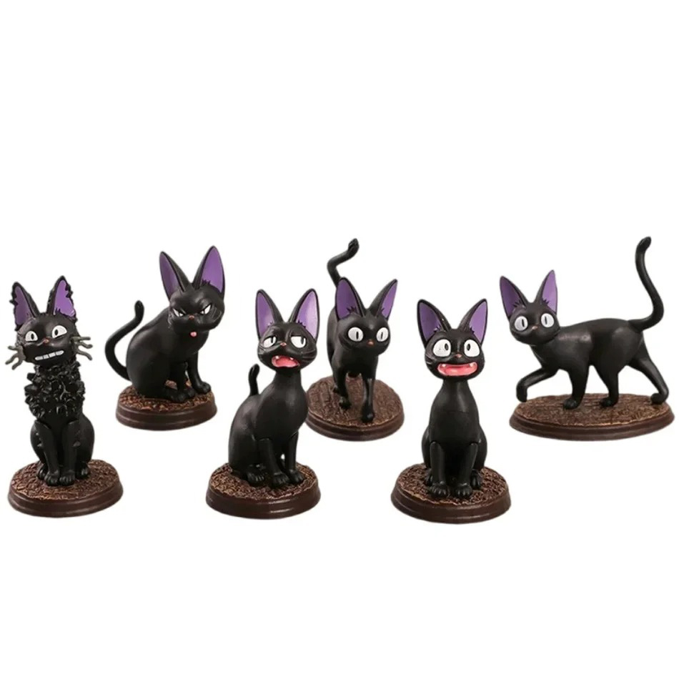 6pcs/set Cartoon Black Cat Jij - Kids Toys Jiji reseña y precio