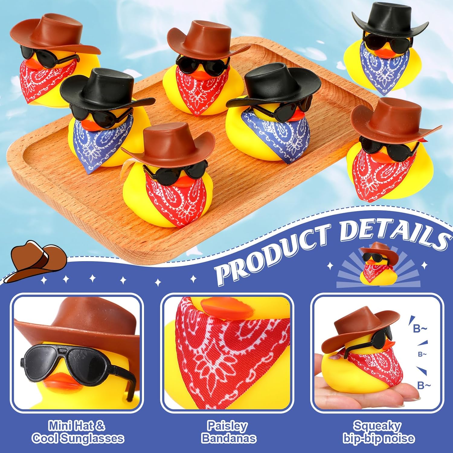 6/12/24/48 Set Cowboy Rubber D - Rubber Duck Bath reseña y precio
