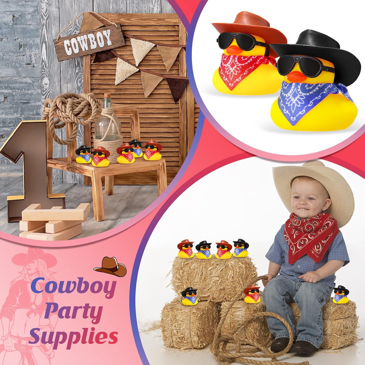 6/12/24/48 Set Cowboy Rubber D - Rubber Duck Bath reseña y precio