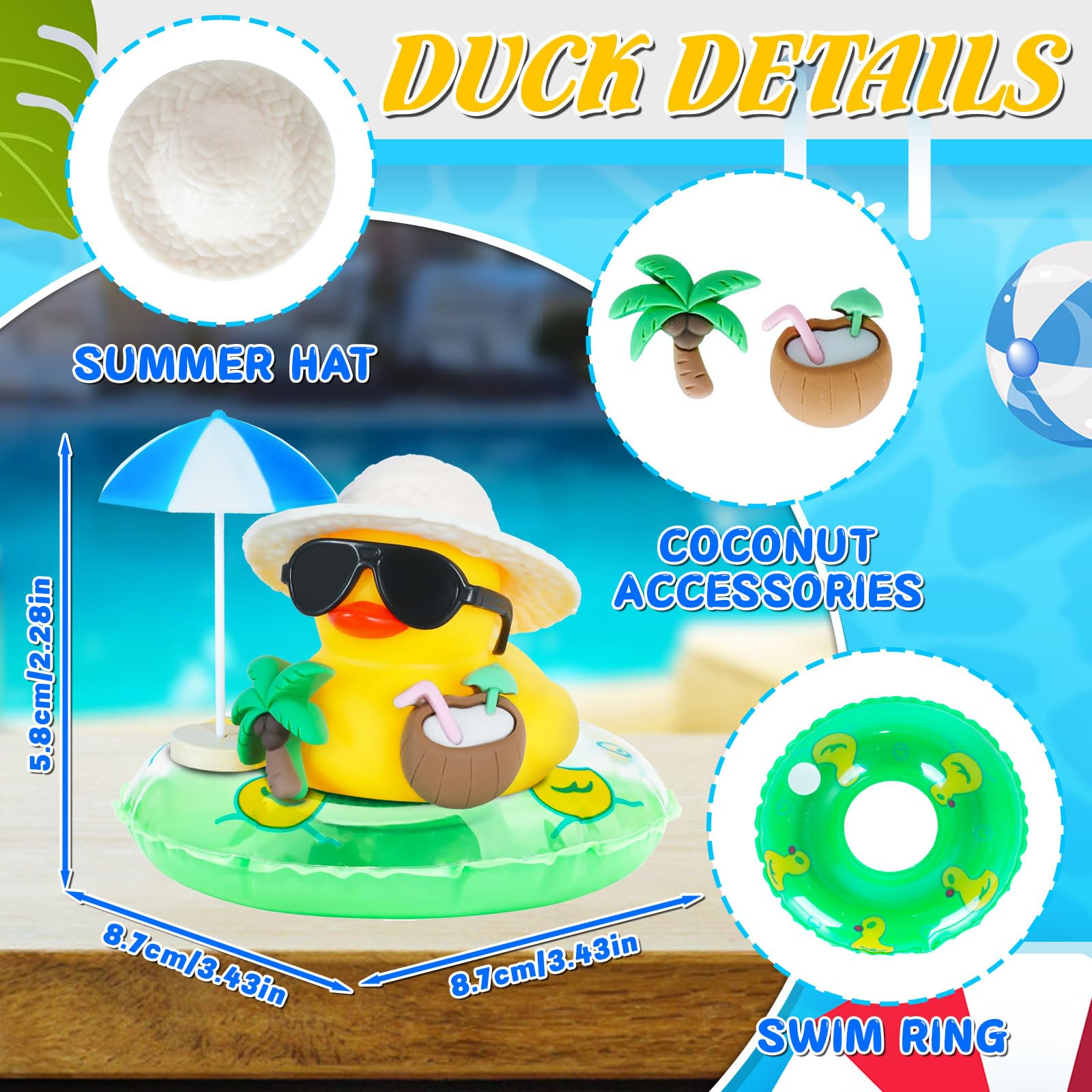Rubber Duck Car Ornaments Sque - Rubber Duck Bath reseña y precio