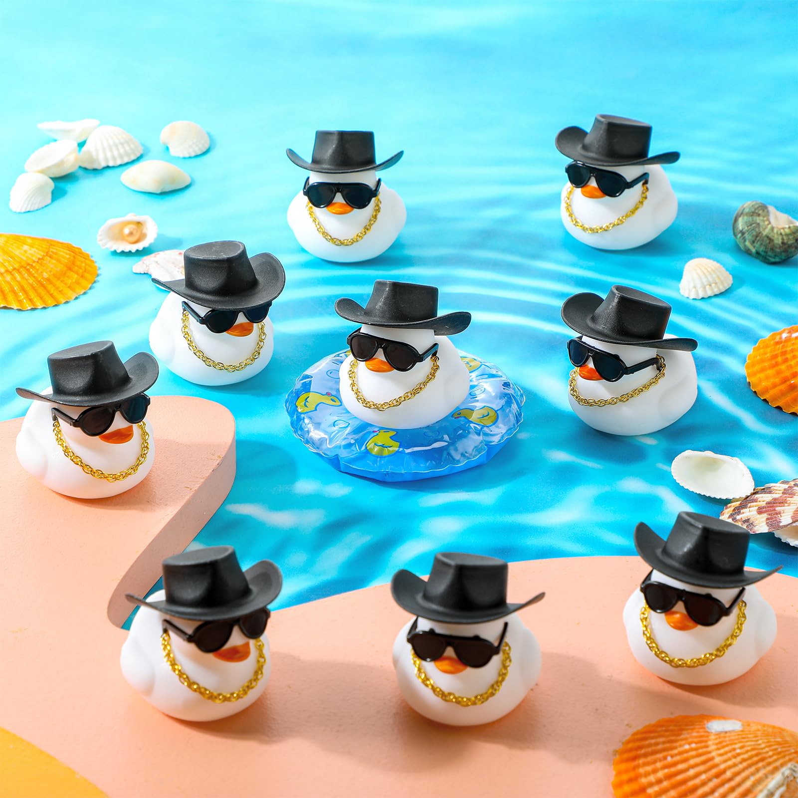 6-60 Set  White Cowboy Rubber  - Rubber Duck Bath reseña y precio