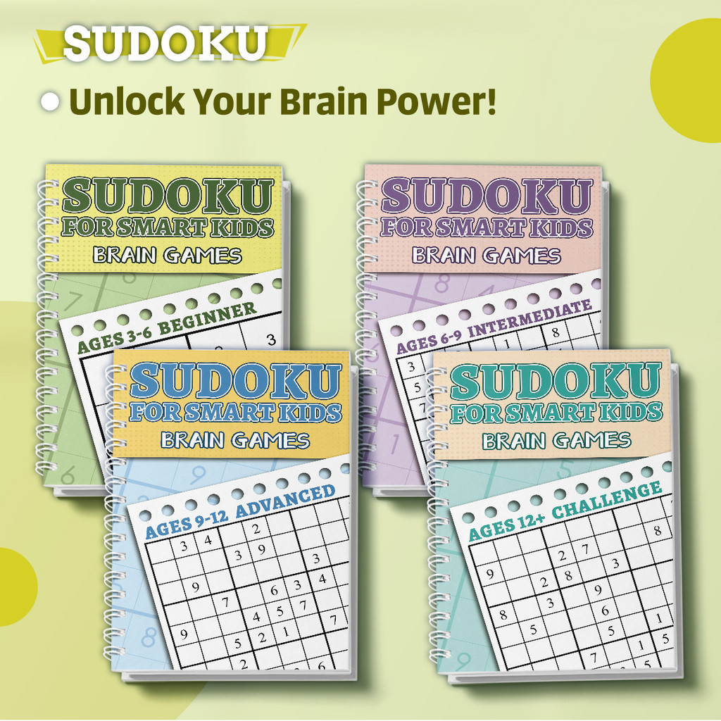 Kids Sudoku Puzzle Book Set, B - Kids Toys And Games reseña y precio