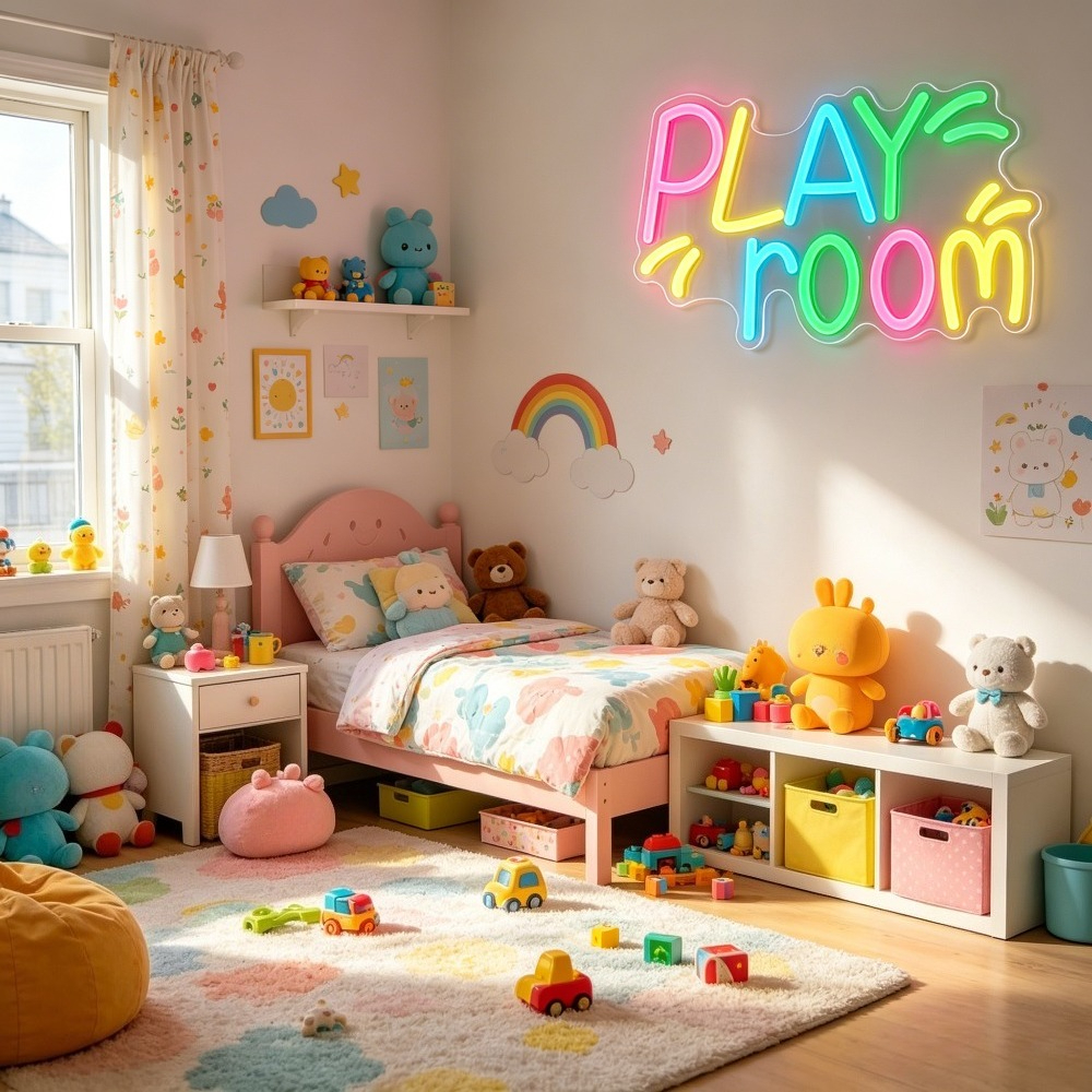 Play Room Neon Sign LED Night  - Kids Play Zone Toys reseña y precio